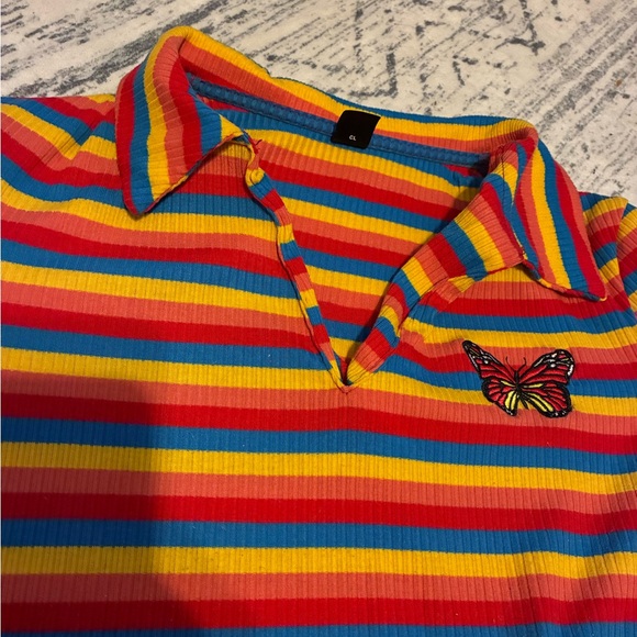 SHEIN Colorful Striped Mini Dress - Picture 2 of 3